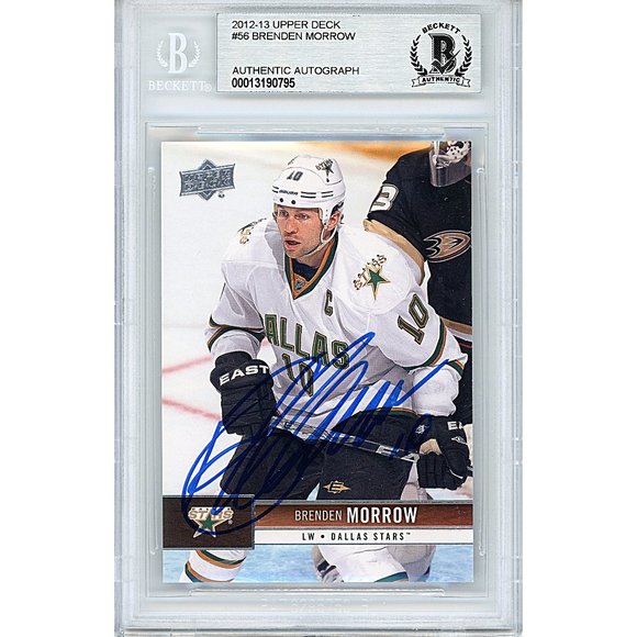 Brenden Morrow Signed Stars 2012-13 Upper Deck Hockey Card Beckett BAS Autograph